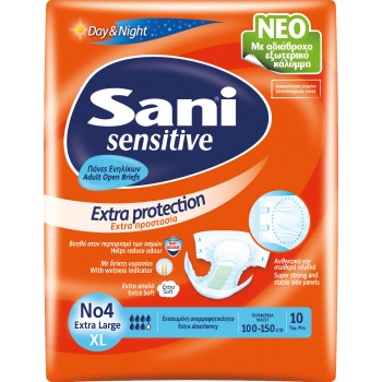 Sani Sensitive Extra Protection Πάνες Ακράτειας No4 XLarge 10τμχ