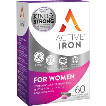 Active Iron Iron For Women 30 ταμπλέτες + 30 κάψουλες