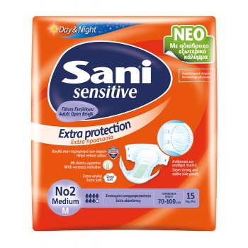 Sani Sensitive Extra Protection Πάνες Ακράτειας No2 Medium 15τμχ