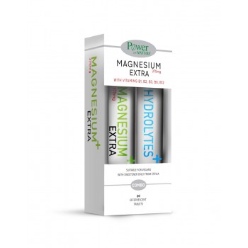 Power Of Nature Magnesium Extra 375mg Stevia 20 αναβράζοντα δισκία & Hydrolytes Stevia 20 αναβράζοντα δισκία
