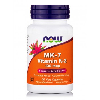 Now Foods MK-7 Vitamin K-2 100mcg 60 φυτικές κάψουλες