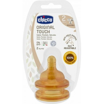 Chicco Original Touch Θηλές από Καουτσούκ Ρυθμιζόμενης Ροής για 2+ μηνών 2τμχ