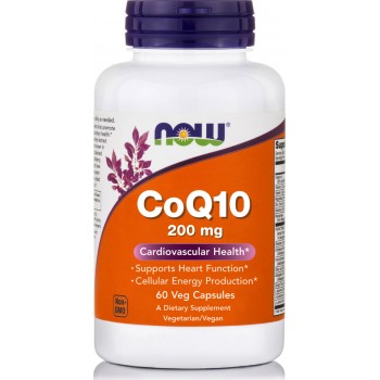 Now Foods CoQ10 200mg 60 φυτικές κάψουλες