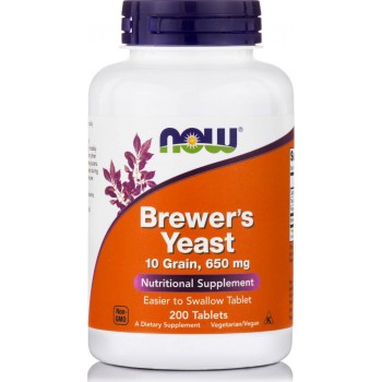 Now Foods Brewers Yeast 10gr 650mg 200 ταμπλέτες