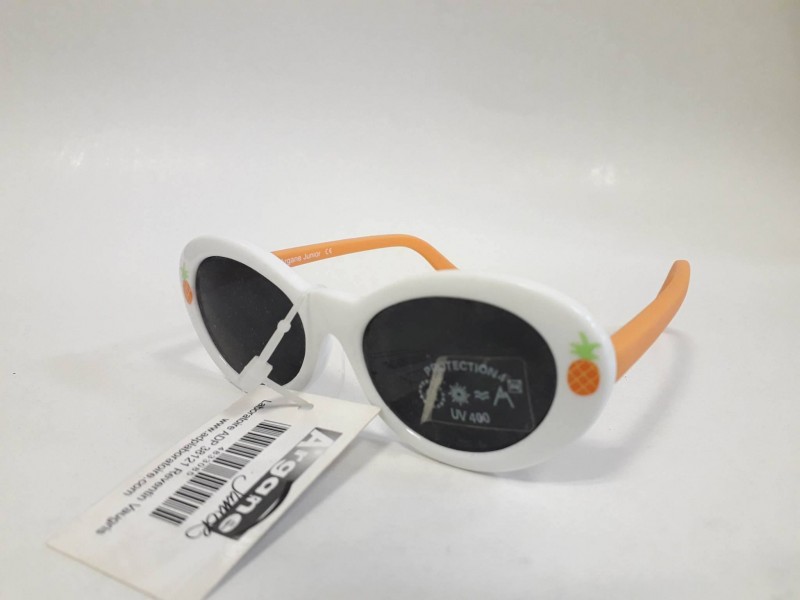 Argane Junior Παιδικά Γυαλιά Ηλίου Άσπρα Με Πορτοκαλί Βραχίονες