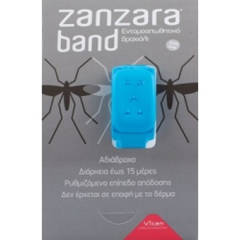 Vican Zanzara Band Εντομοαπωθητικό Βραχιόλι (S/M) Γαλάζιο