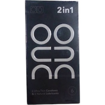 Duo 2 in 1 6 προφυλακτικά + 6 φακελάκια Duo Gel 2ml