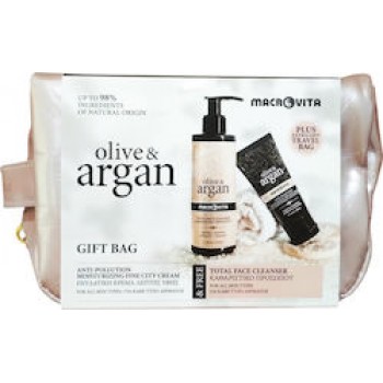 Macrovita Olive & Argan Moisturizing Fine City Cream & Δώρο Total Face Cleanser 