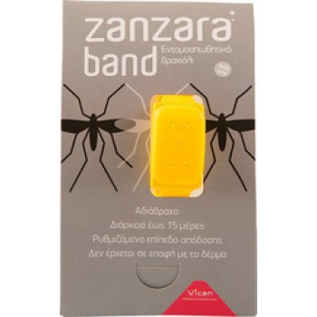 Vican Zanzara Band Εντομοαπωθητικό Βραχιόλι (S/M) Κίτρινο
