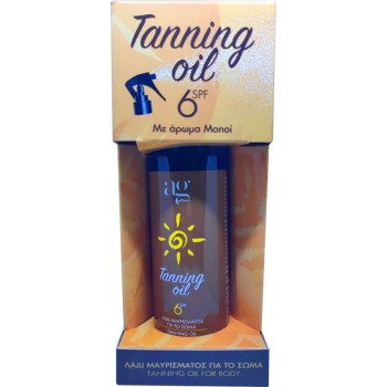 Ag Pharm Tanning Oil Λάδι Μαυρίσματος Για Το Σώμα SPF6 Με Άρωμα Monoi 150ml