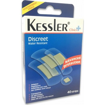 Kessler Discreet Αδιάβροχο Διάφανο Αυτοκόλλητο Strip (4 μεγέθη), 40τμχ
