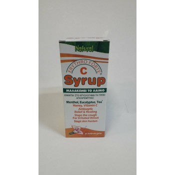 Erythro Forte Natural C Syrop Φυσικό Σιρόπι με Βιταμίνη C που μαλακώνει το λαιμό 100ml