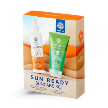 Garden Sun Ready Promo Αντηλιακό Spray Προσώπου/Σώματος SPF30, 150ml & Aloe Vera Gel με Βιολογική Αλόη 150ml