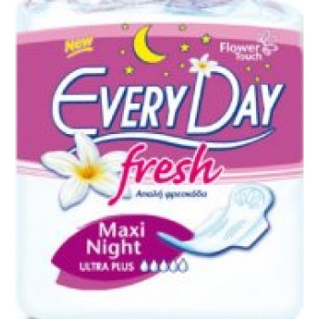Everyday Fresh Maxi Night Ultra Plus Σερβιέτες 10τεμ.